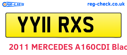 YY11RXS are the vehicle registration plates.