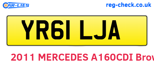 YR61LJA are the vehicle registration plates.