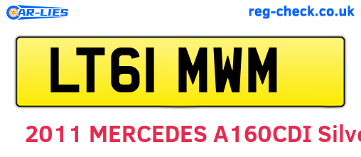 LT61MWM are the vehicle registration plates.