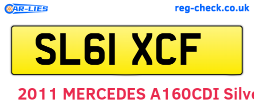 SL61XCF are the vehicle registration plates.