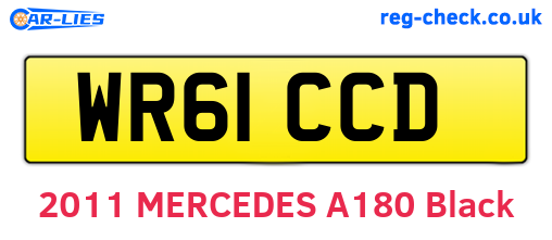 WR61CCD are the vehicle registration plates.