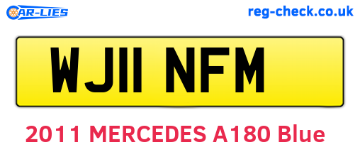 WJ11NFM are the vehicle registration plates.