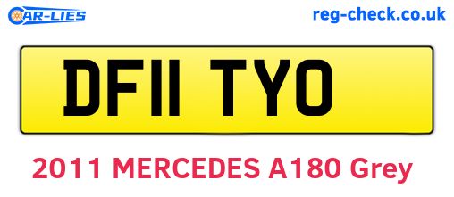 DF11TYO are the vehicle registration plates.