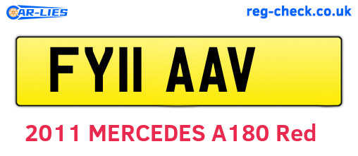 FY11AAV are the vehicle registration plates.