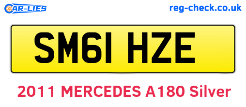 SM61HZE are the vehicle registration plates.