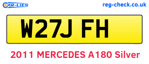 W27JFH are the vehicle registration plates.