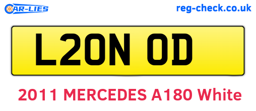 L20NOD are the vehicle registration plates.