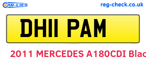 DH11PAM are the vehicle registration plates.