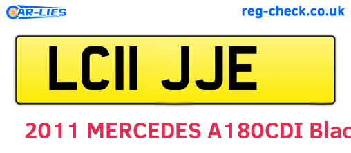LC11JJE are the vehicle registration plates.