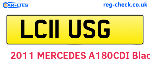 LC11USG are the vehicle registration plates.