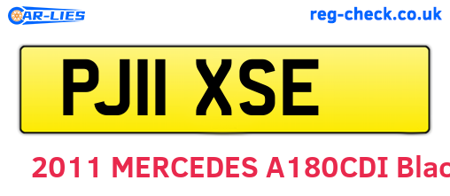 PJ11XSE are the vehicle registration plates.