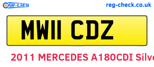 MW11CDZ are the vehicle registration plates.