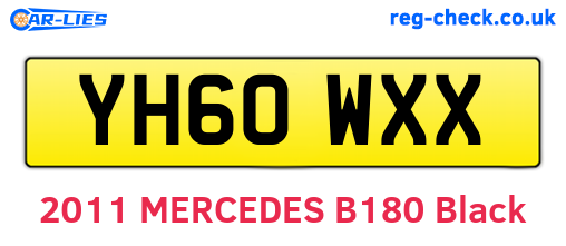 YH60WXX are the vehicle registration plates.