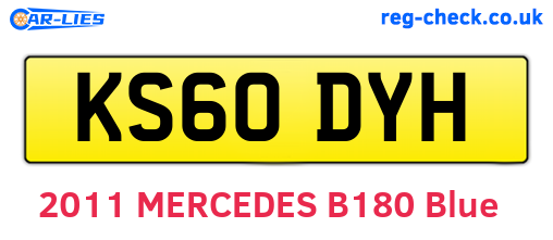 KS60DYH are the vehicle registration plates.