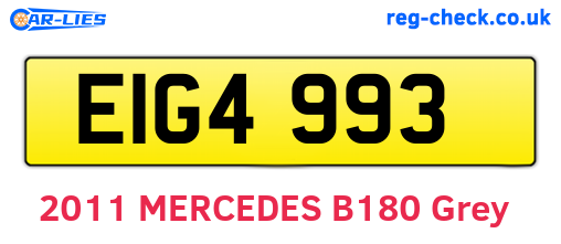 EIG4993 are the vehicle registration plates.