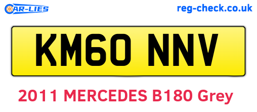 KM60NNV are the vehicle registration plates.