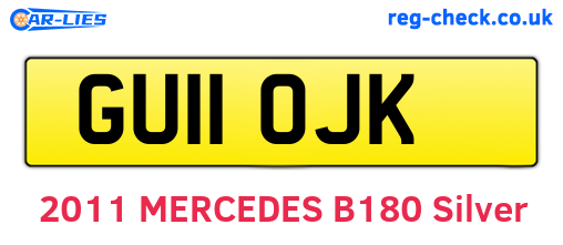 GU11OJK are the vehicle registration plates.