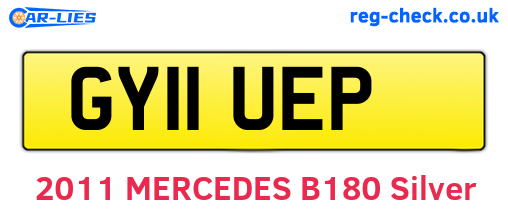 GY11UEP are the vehicle registration plates.