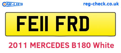 FE11FRD are the vehicle registration plates.