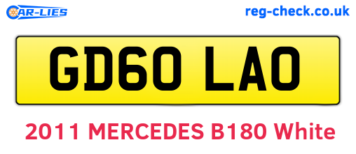 GD60LAO are the vehicle registration plates.