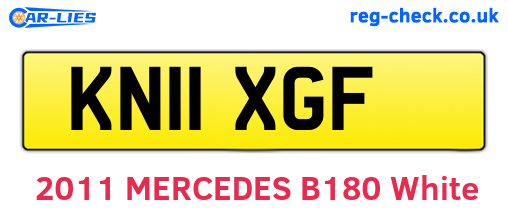 KN11XGF are the vehicle registration plates.