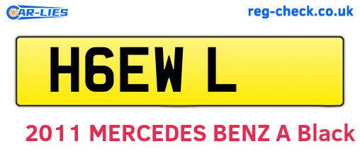 H6EWL are the vehicle registration plates.