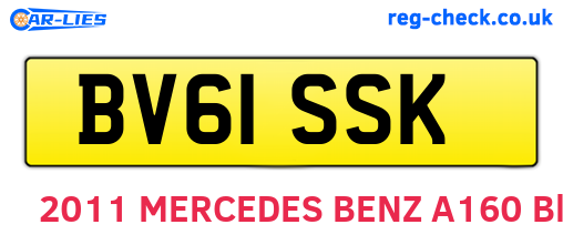 BV61SSK are the vehicle registration plates.