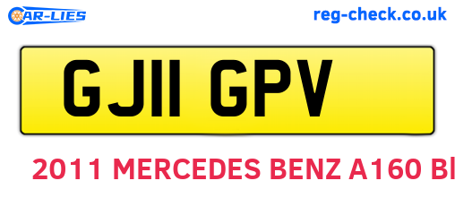 GJ11GPV are the vehicle registration plates.