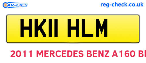 HK11HLM are the vehicle registration plates.