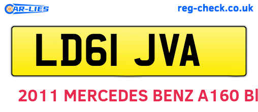 LD61JVA are the vehicle registration plates.