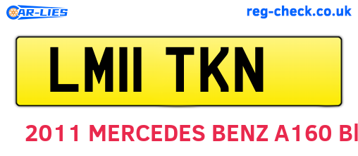 LM11TKN are the vehicle registration plates.
