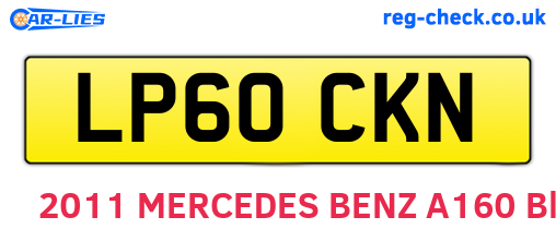 LP60CKN are the vehicle registration plates.