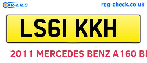 LS61KKH are the vehicle registration plates.