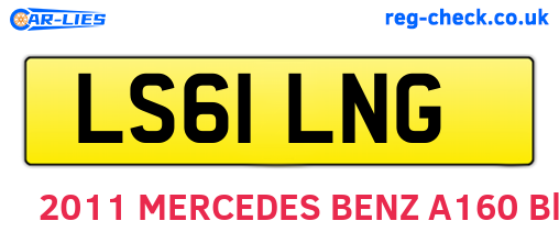 LS61LNG are the vehicle registration plates.