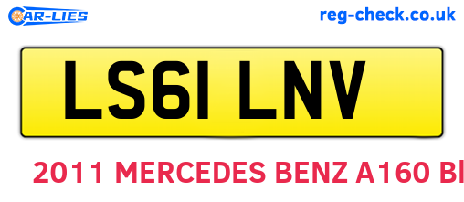 LS61LNV are the vehicle registration plates.