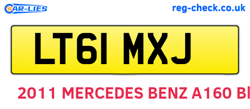 LT61MXJ are the vehicle registration plates.