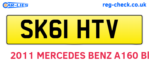 SK61HTV are the vehicle registration plates.