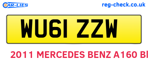 WU61ZZW are the vehicle registration plates.