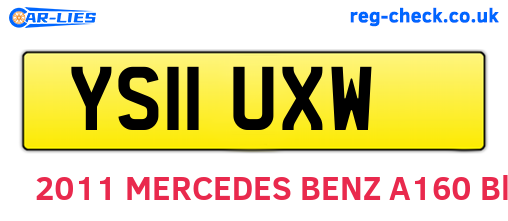 YS11UXW are the vehicle registration plates.