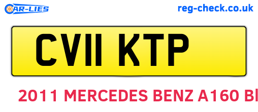 CV11KTP are the vehicle registration plates.