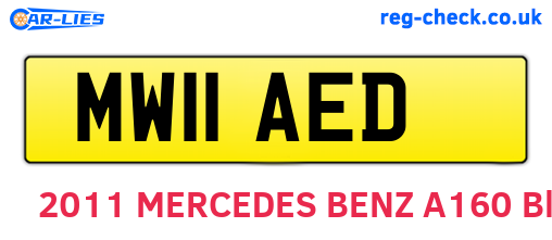 MW11AED are the vehicle registration plates.