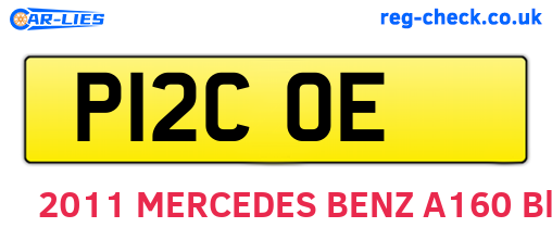 P12COE are the vehicle registration plates.
