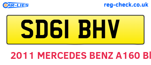 SD61BHV are the vehicle registration plates.