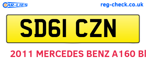 SD61CZN are the vehicle registration plates.