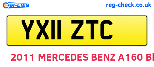 YX11ZTC are the vehicle registration plates.