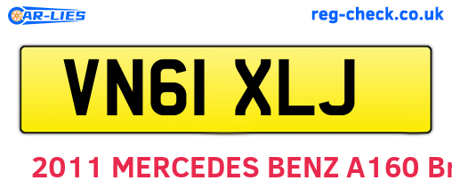 VN61XLJ are the vehicle registration plates.