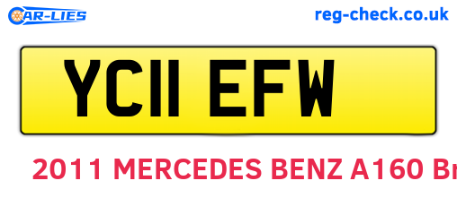 YC11EFW are the vehicle registration plates.