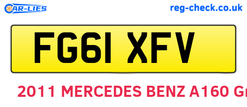 FG61XFV are the vehicle registration plates.