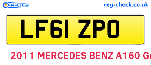 LF61ZPO are the vehicle registration plates.