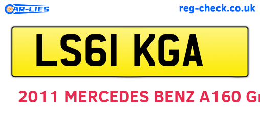 LS61KGA are the vehicle registration plates.
